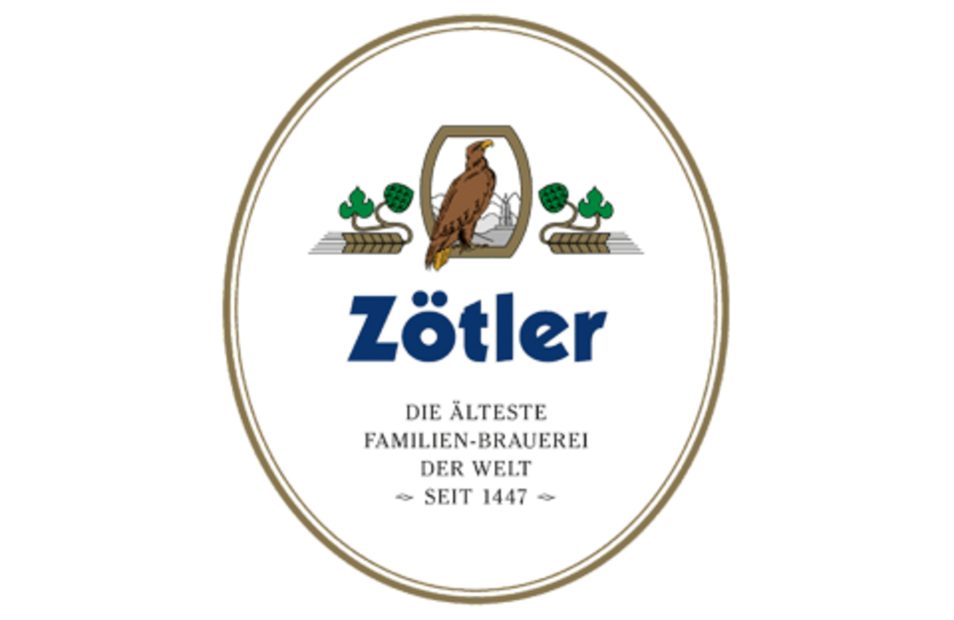 Logo von Zötler mit einem Adler und dem Schriftzug in blauer Schrift.