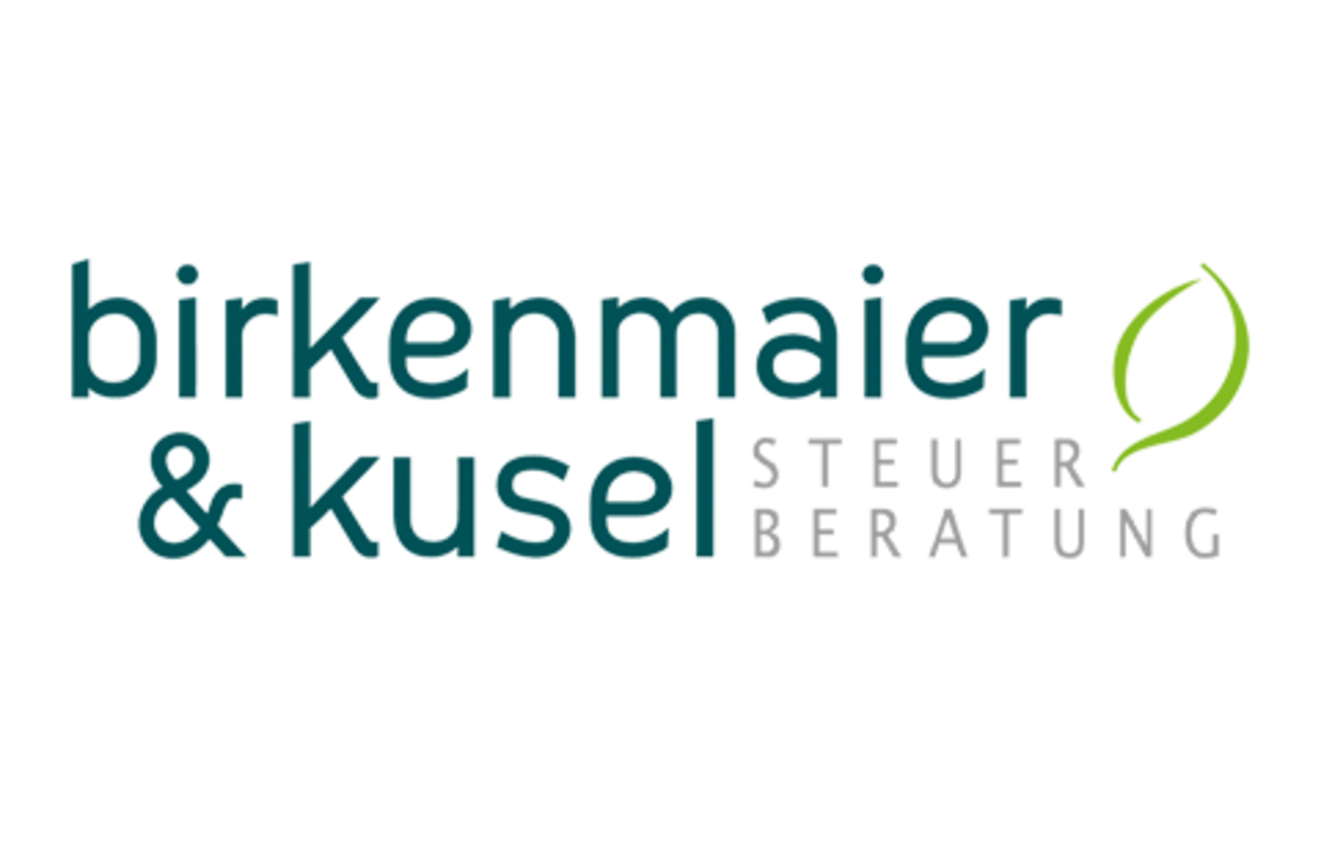Logo von Birkenmaier & Kusel Steuerberatung mit Schriftzug und grafischem Element.