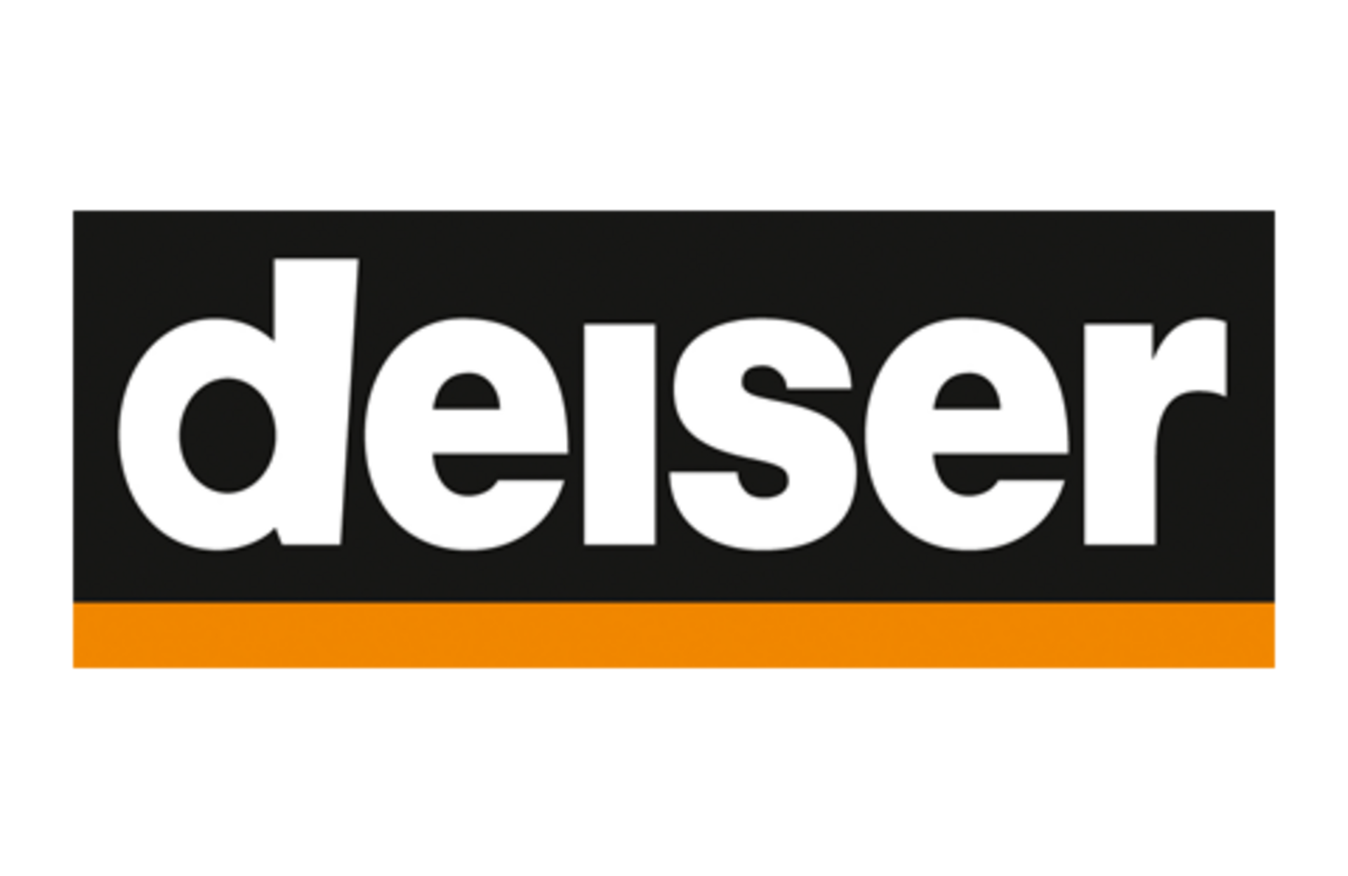Logo von Deiser mit schwarzem Hintergrund und weißem Schriftzug.